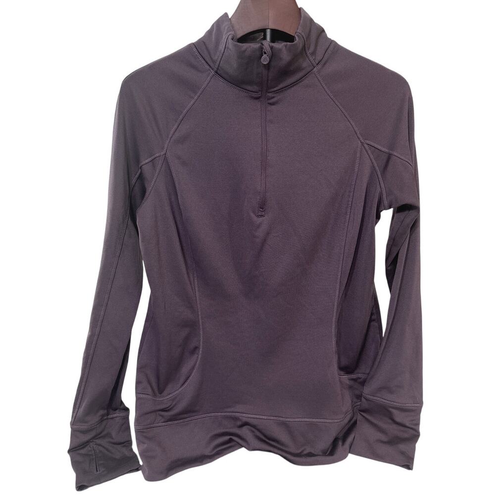 apana Plum Purple Quarter Zip Pullover Top Jacket Size Medium